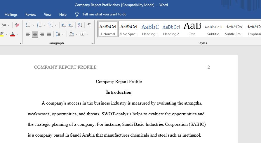 A company's success in the business industry is measured by evaluating the strengths, weaknesses, opportunities, and threats. SWOT-analysis helps to evaluate the opportunities and the strategic planning of a company.