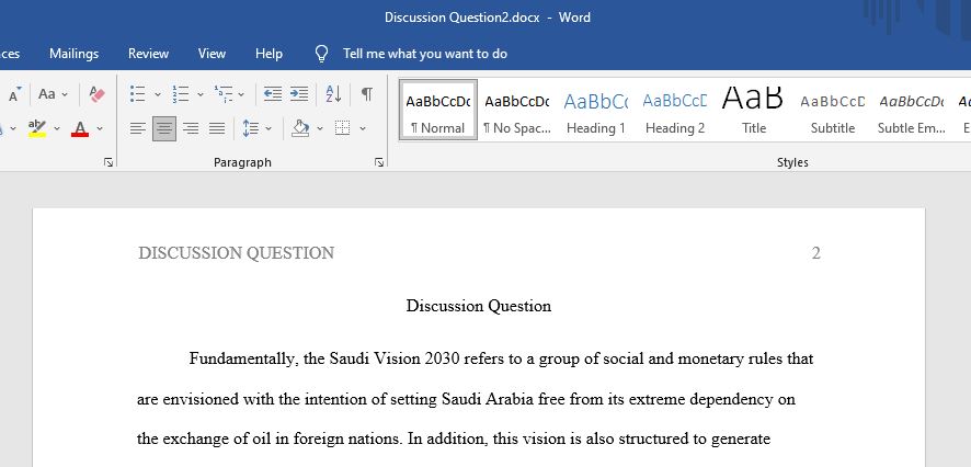 Discuss one of the Saudi Vision 2030 economic objectives
