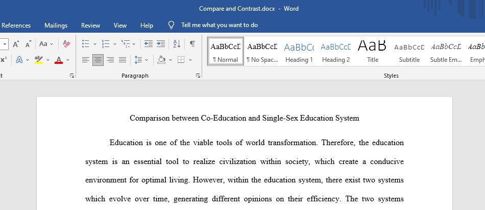 Compare and Contrast the Effects of Co-Education with Single-Sex Education