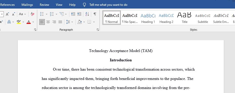 Technology Acceptance Model (TAM)