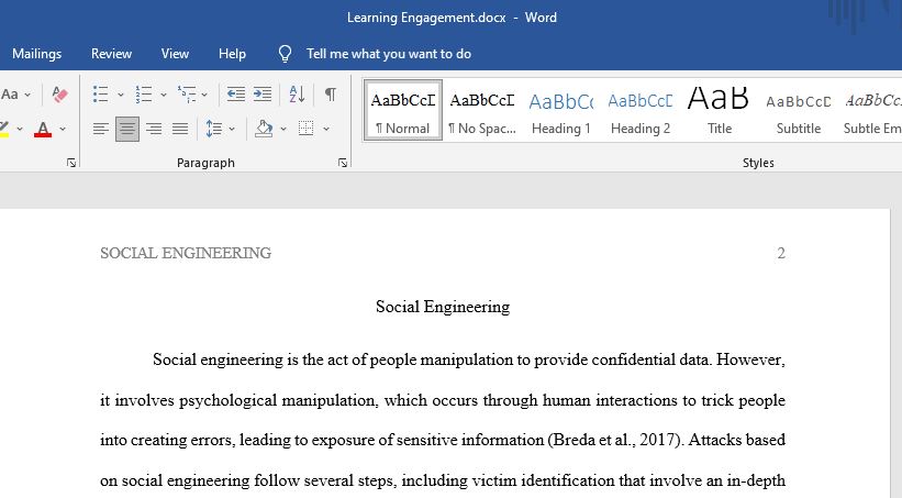 What is "social engineering"? Describe a case (other than those described in the textbook) in which a hacker used social engineering techniques to penetrate an organization's information system.