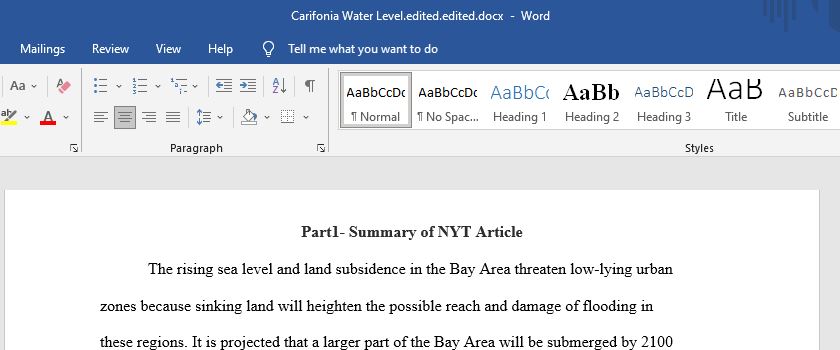 Land Subsidence and Sea Level Rise in the Bay Area