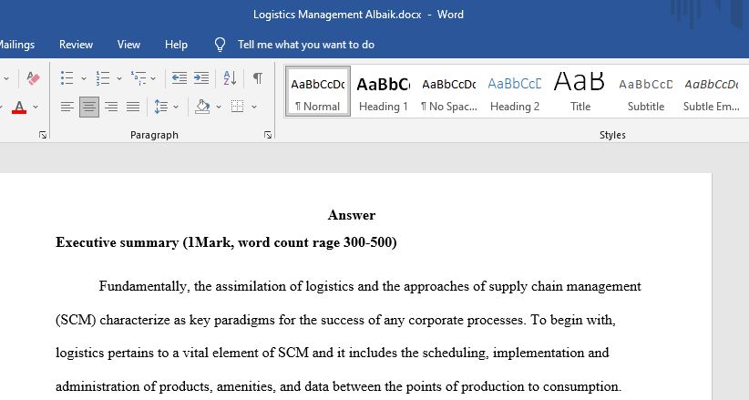 Demonstrate a deep understanding of the logistic function concepts and theories as well as supply chain management strategies.